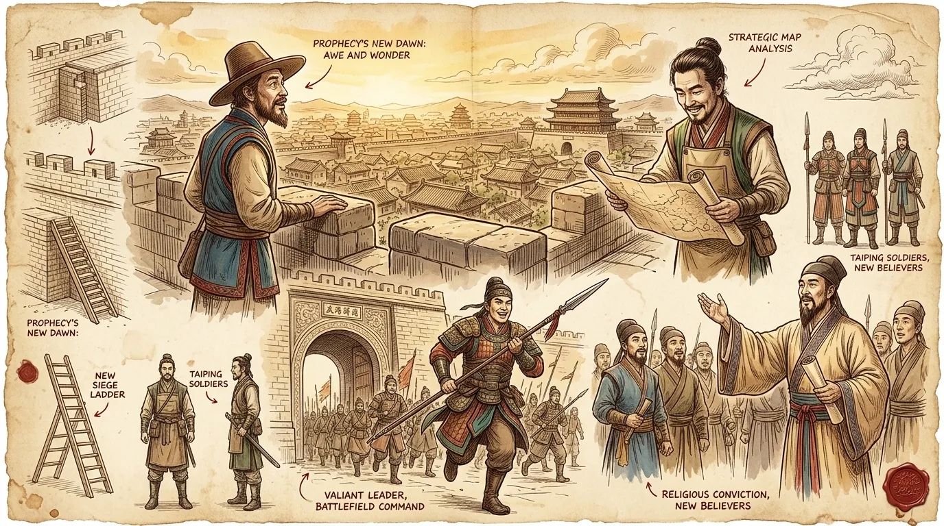 On March 19, 1853, the city of Nanjing, China, was stormed by the Taiping army. Hong Xiuquan, the self-proclaimed 'Heavenly King,' stood amidst the chaos… On March 19, 1853, the city of Nanjing, China, was stormed by the Taiping army. Hong Xiuquan, the self-proclaimed 'Heavenly King,' stood amidst the chaos…