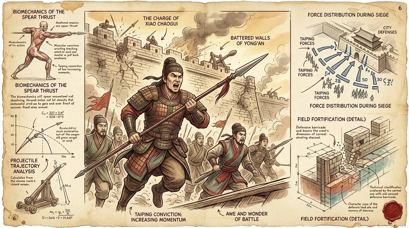 Xiao Chaogui led the Taiping forces in a series of stunning victories, capturing strategic cities. 'Forward, for the Heavenly Kingdom!' he cried during the… Xiao Chaogui led the Taiping forces in a series of stunning victories, capturing strategic cities. 'Forward, for the Heavenly Kingdom!' he cried during the…