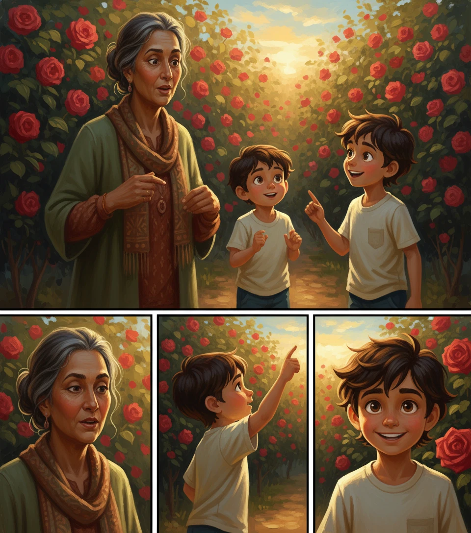"Music?" Ravi asked, her eyebrows raised. Kenji nodded eagerly. "My grandmother always sang to her roses. They blossomed beautifully!" Felix grinned. "Music?" Ravi asked, her eyebrows raised. Kenji nodded eagerly. "My grandmother always sang to her roses. They blossomed beautifully!" Felix grinned.