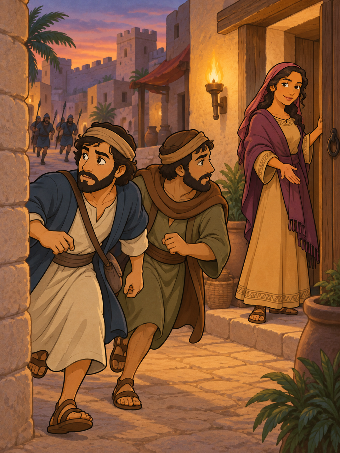 Page 1 illustration for Rahab Helps the Spies