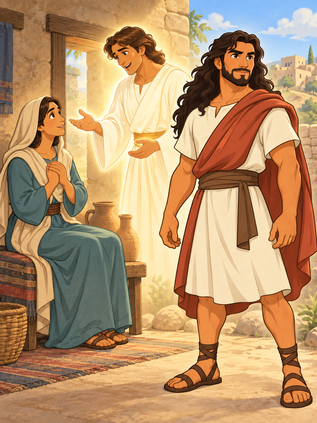 Page 1 illustration for Samson and His Extraordinary Strength