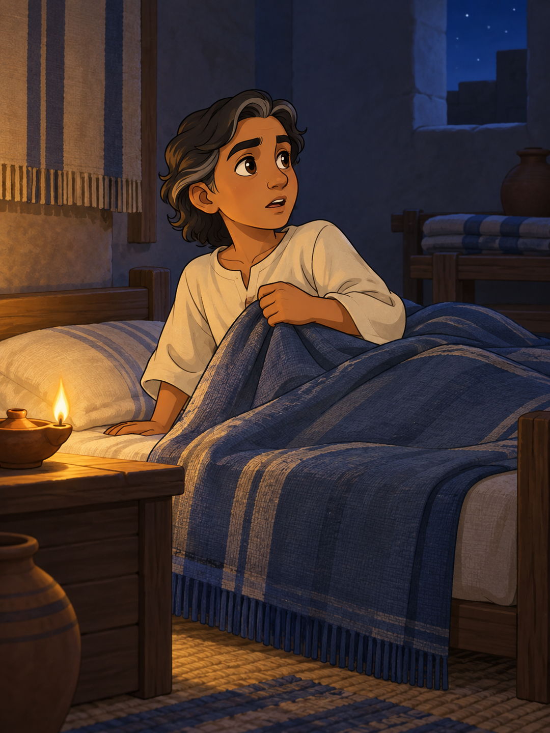 Page 1 illustration for God Speaks to Little Samuel