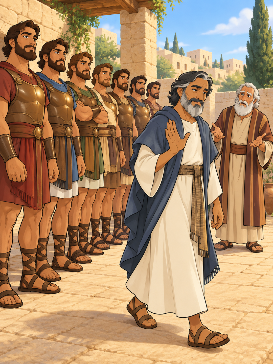 Page 1 illustration for A Shepherd Boy Named David