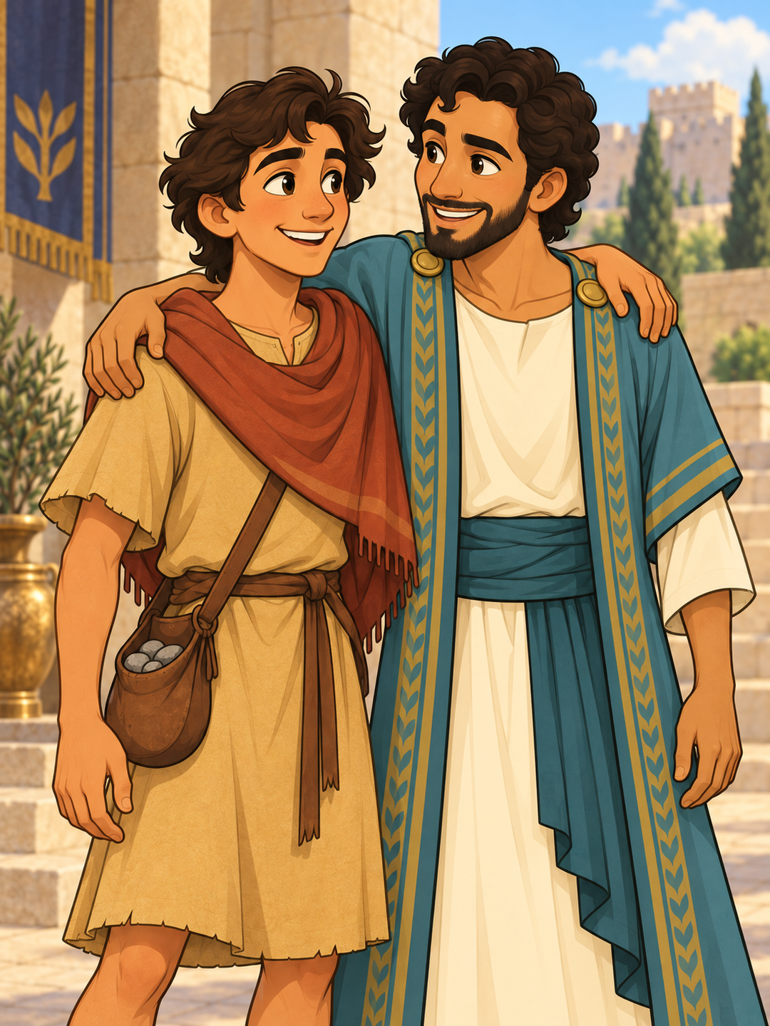 Page 1 illustration for David and Jonathan: The Best of Friends