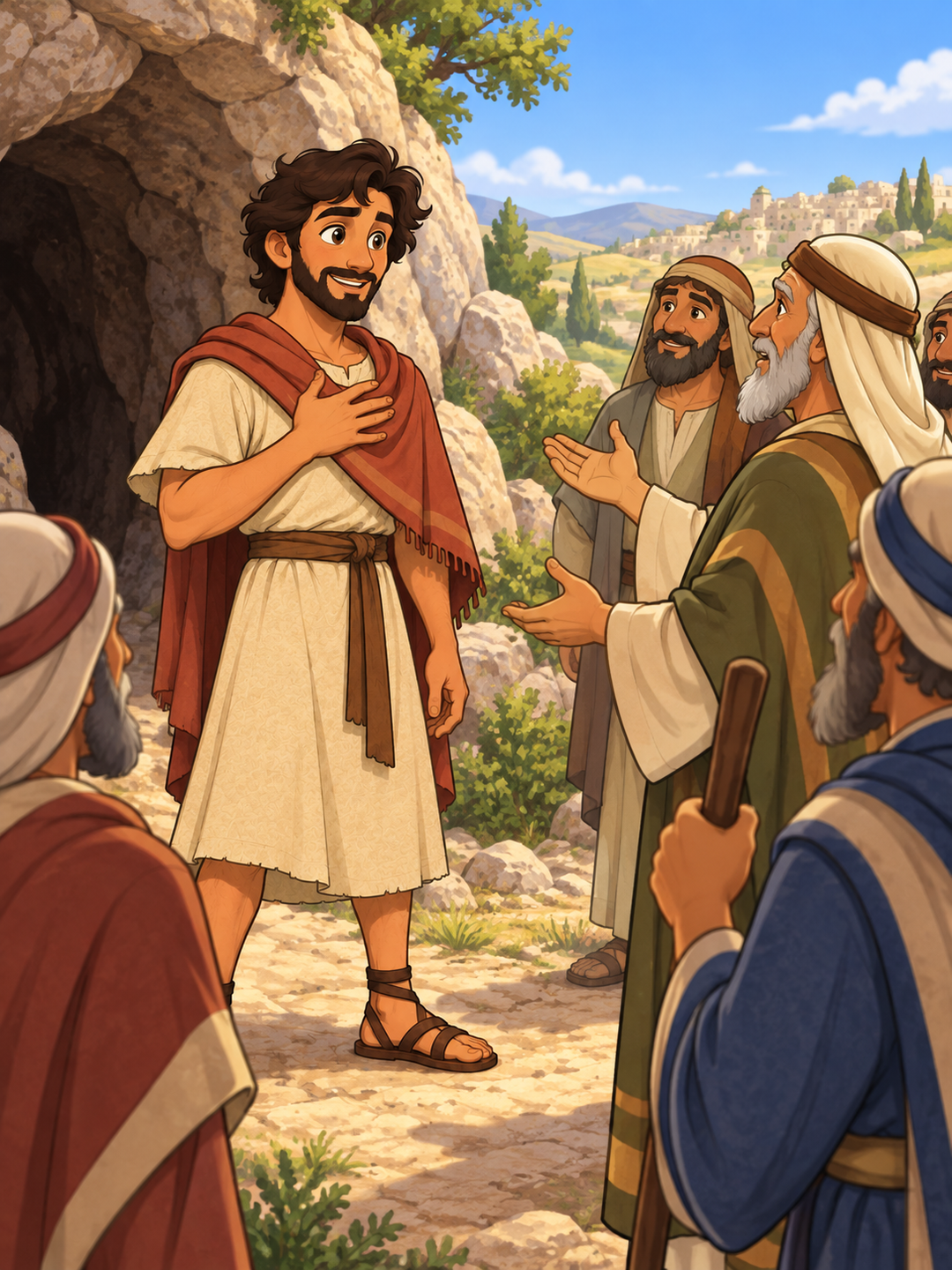 Page 1 illustration for David the Shepherd King
