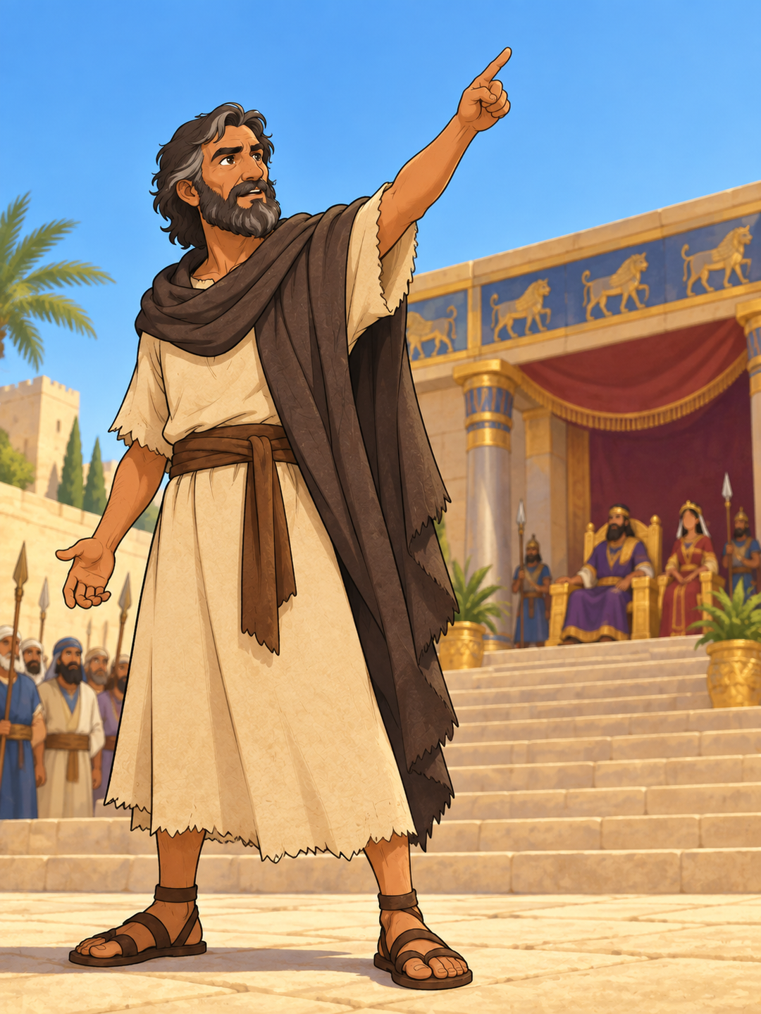 Page 1 illustration for Elijah and the Ravens