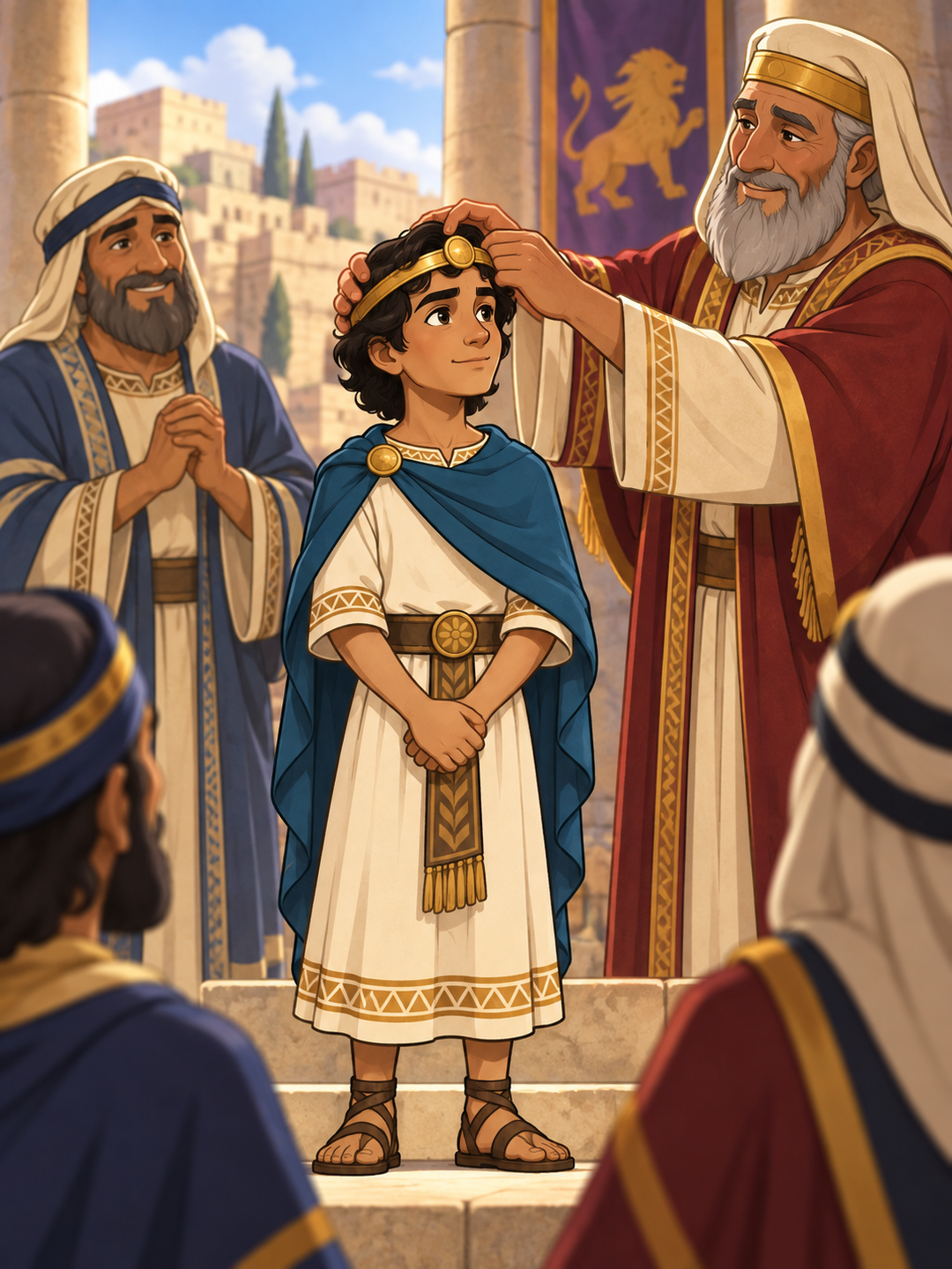 Page 1 illustration for King Josiah and the Hidden Book