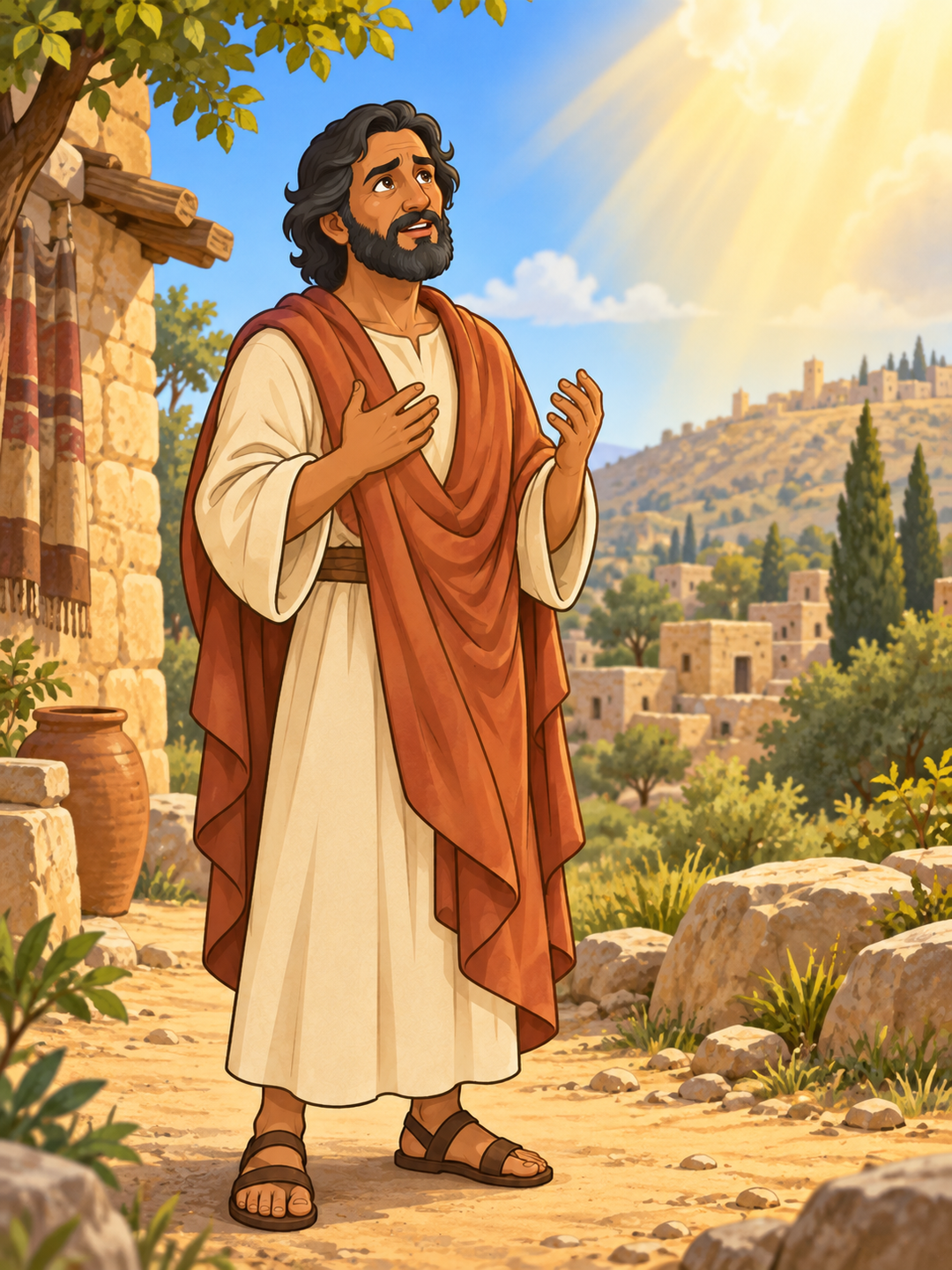 Page 1 illustration for Jeremiah and the Potter’s Clay
