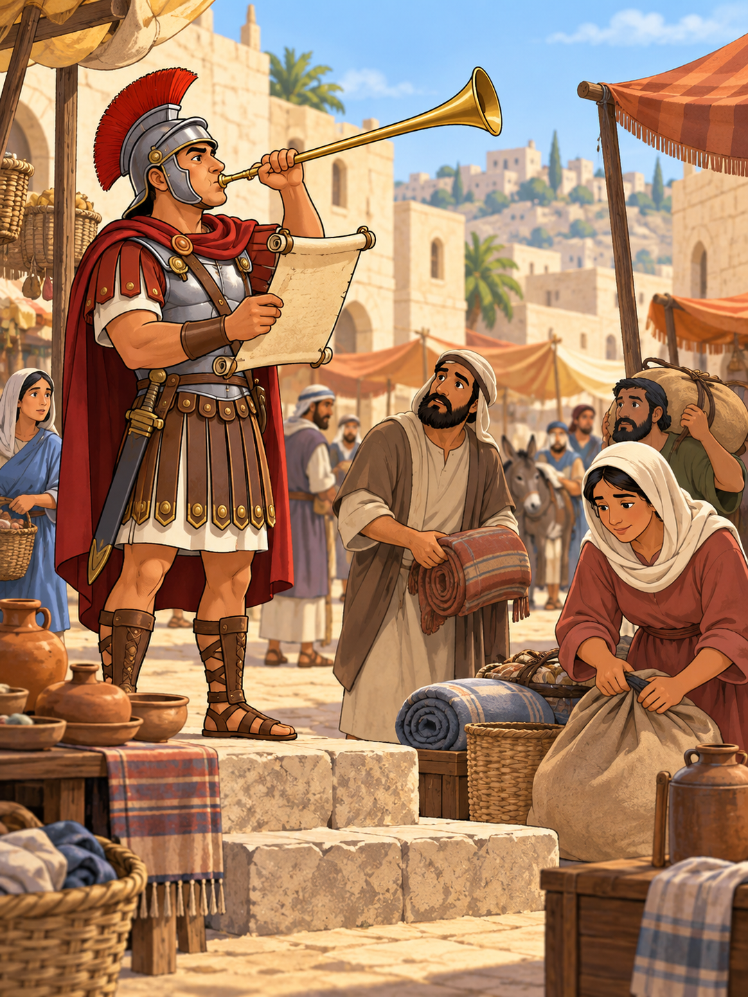Page 1 illustration for The Long Trip to Bethlehem