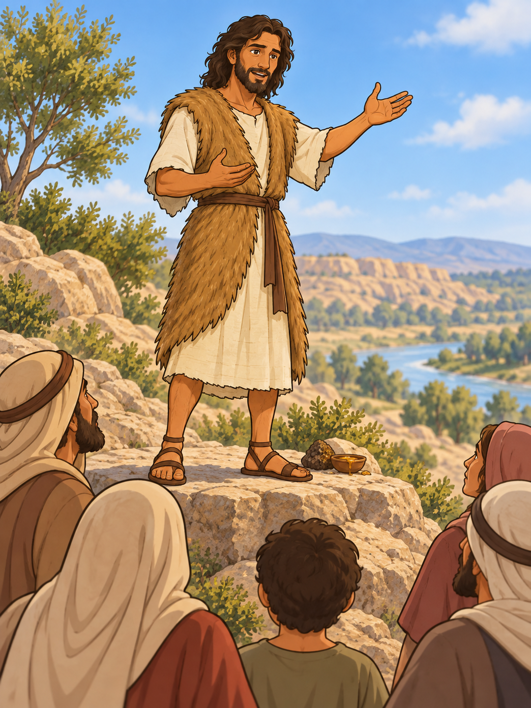 Page 1 illustration for John the Baptist in the Wilderness