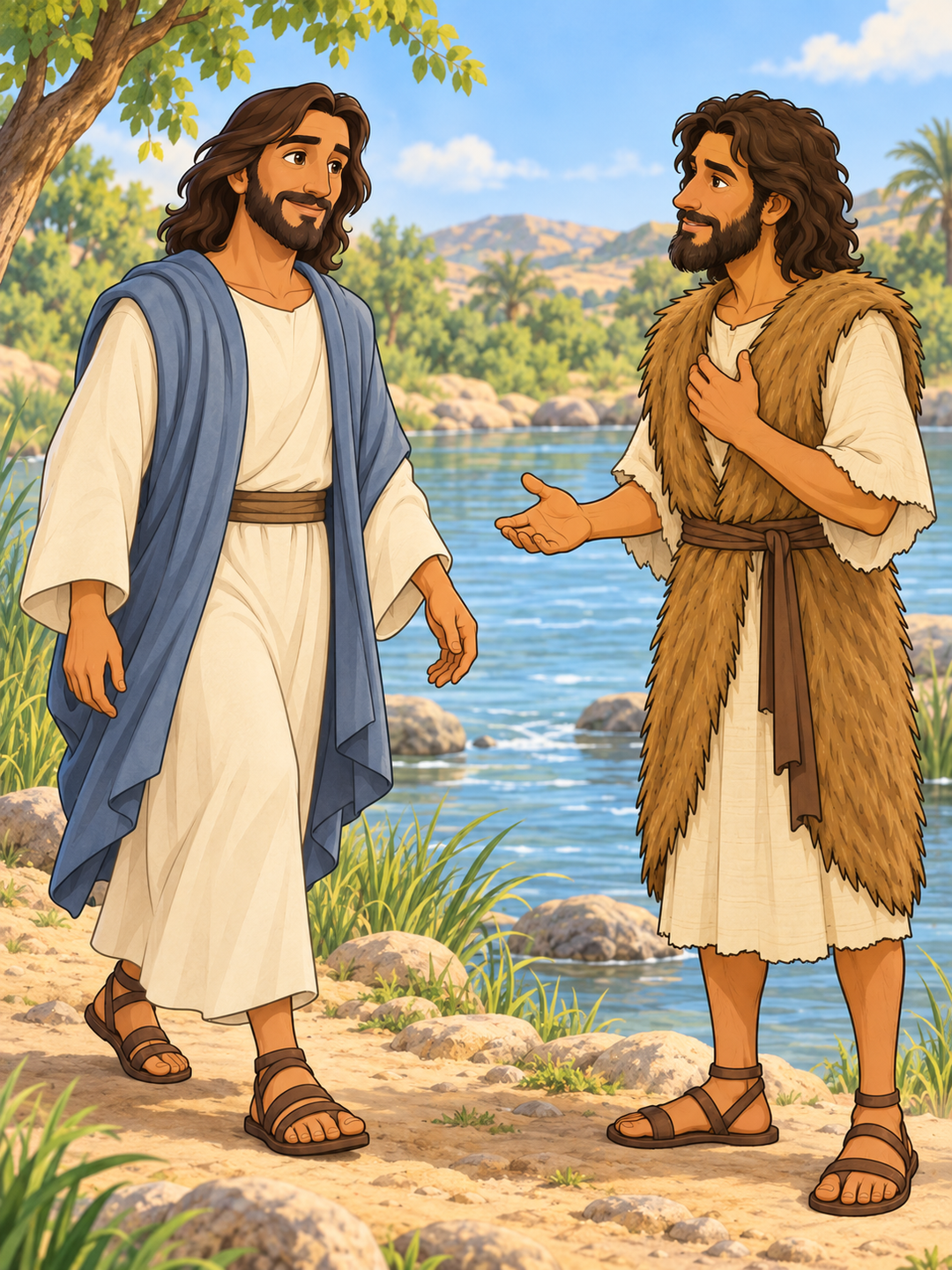 Page 1 illustration for Jesus Is Baptized
