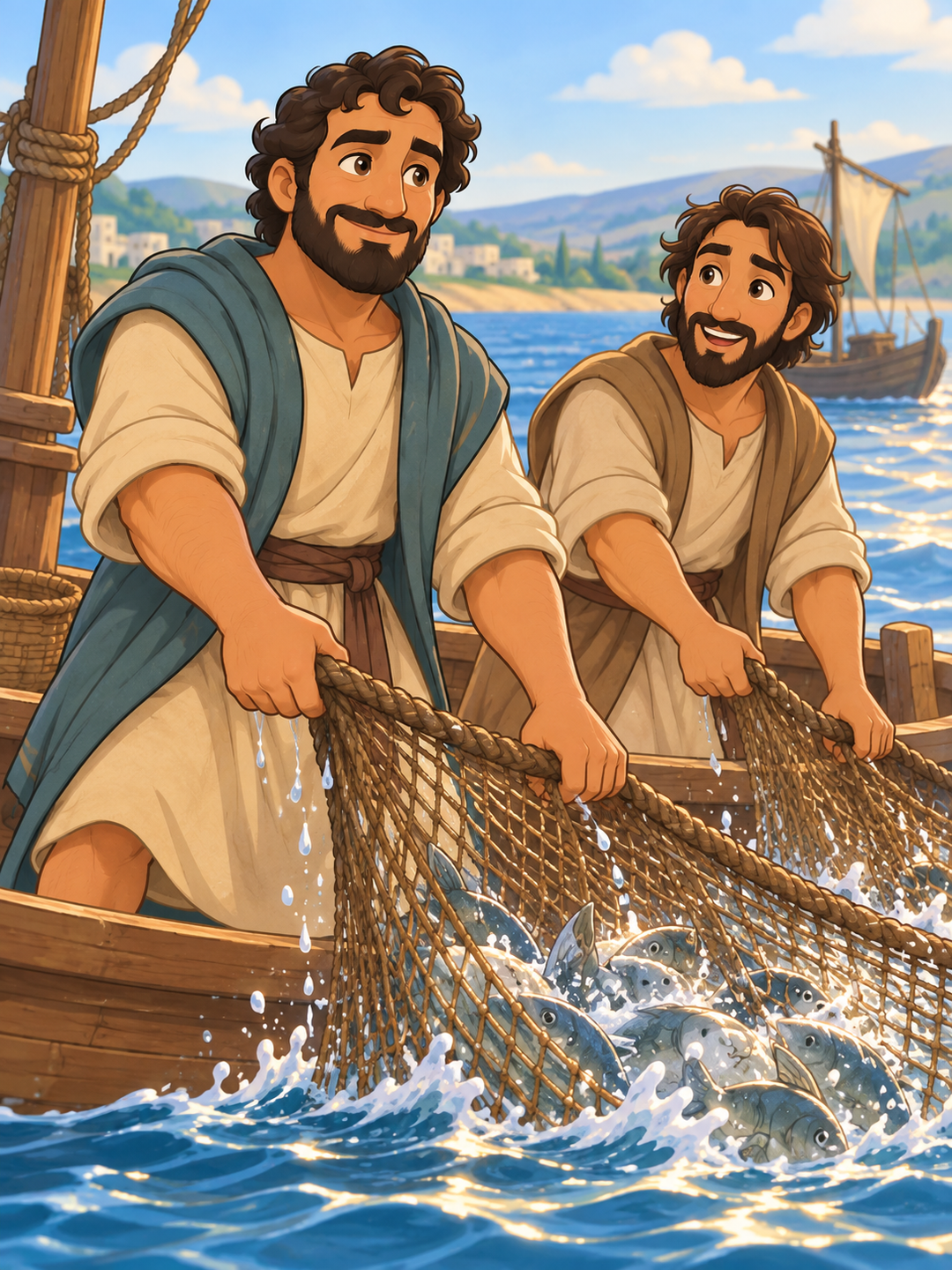 Page 1 illustration for Jesus Calls His First Disciples