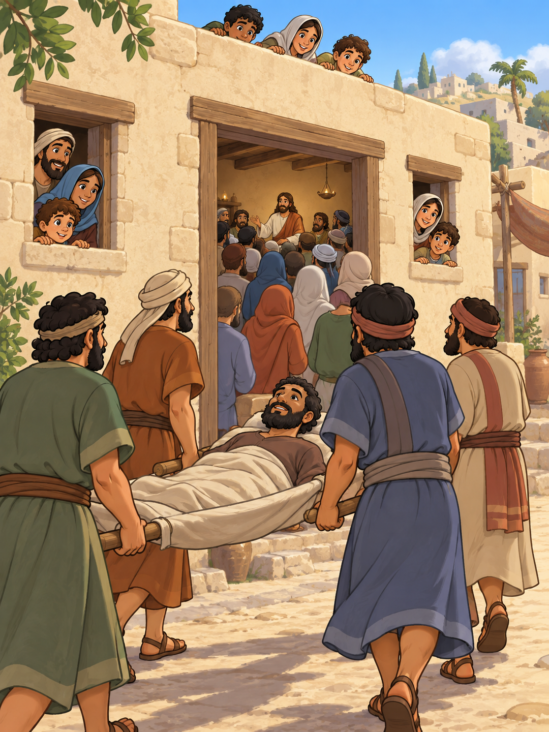 Page 1 illustration for The Man Who Came Through the Roof