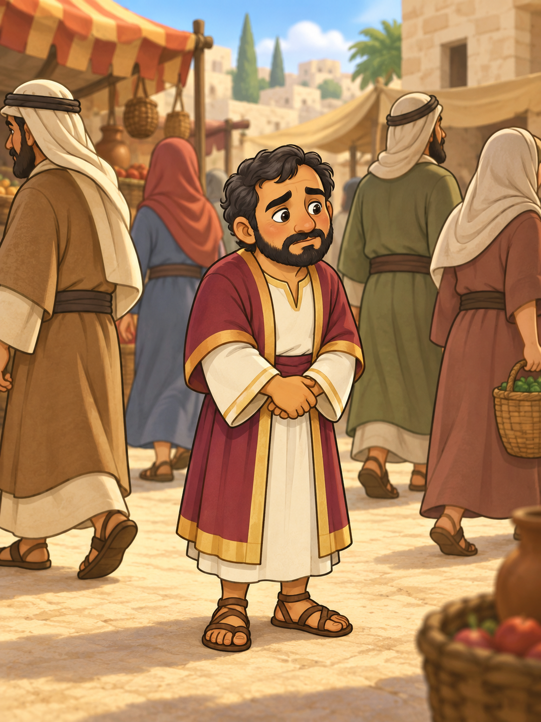 Page 1 illustration for Zacchaeus in the Sycamore Tree