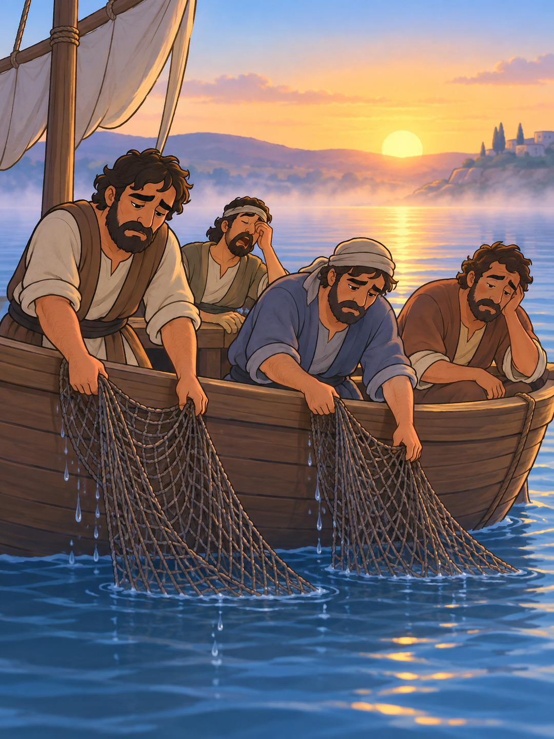 Page 1 illustration for The Morning on the Beach