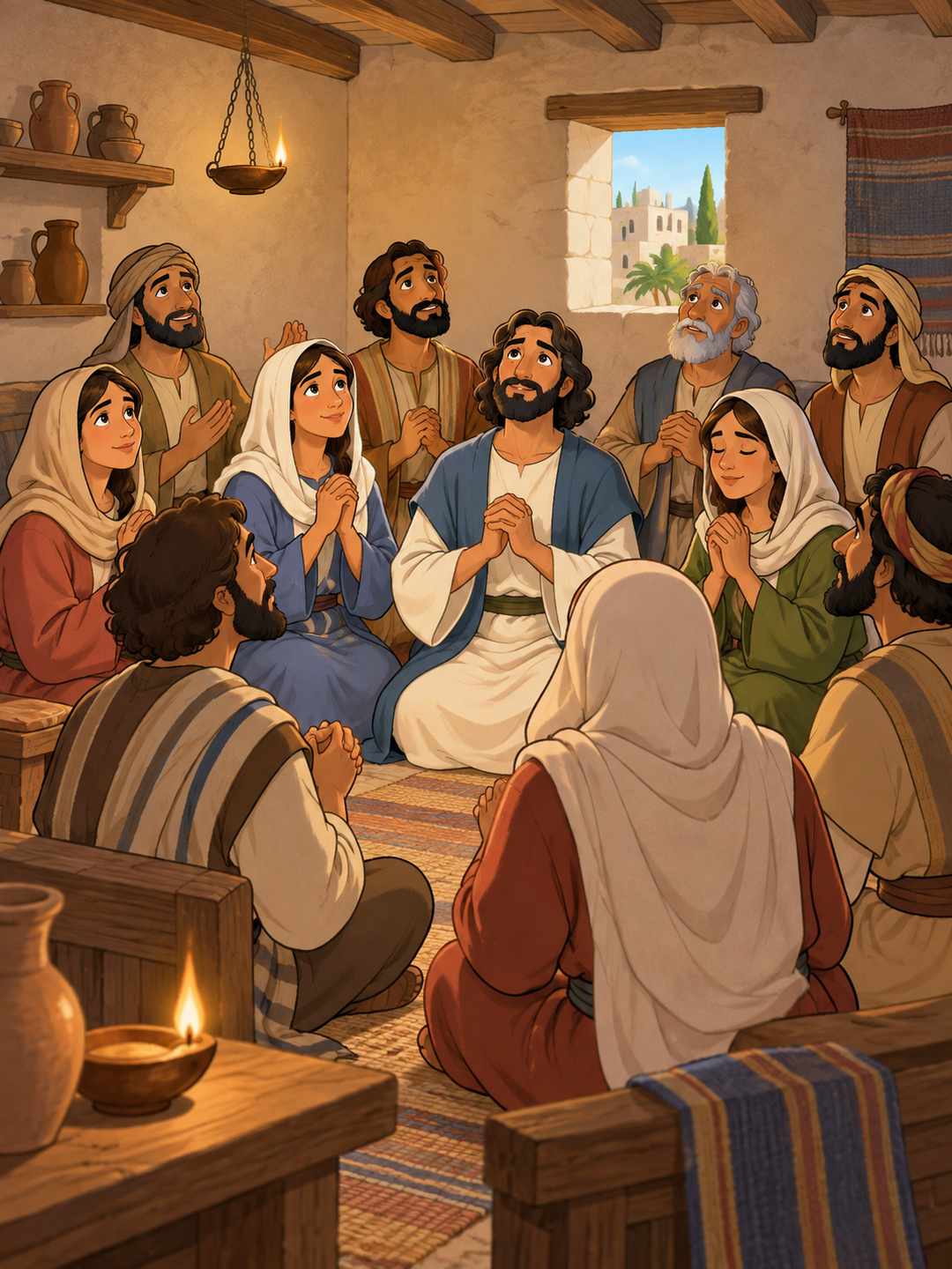 Page 1 illustration for The Wind and the Fire (Pentecost)