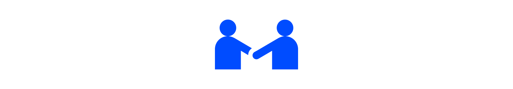 Two human figures shaking hands