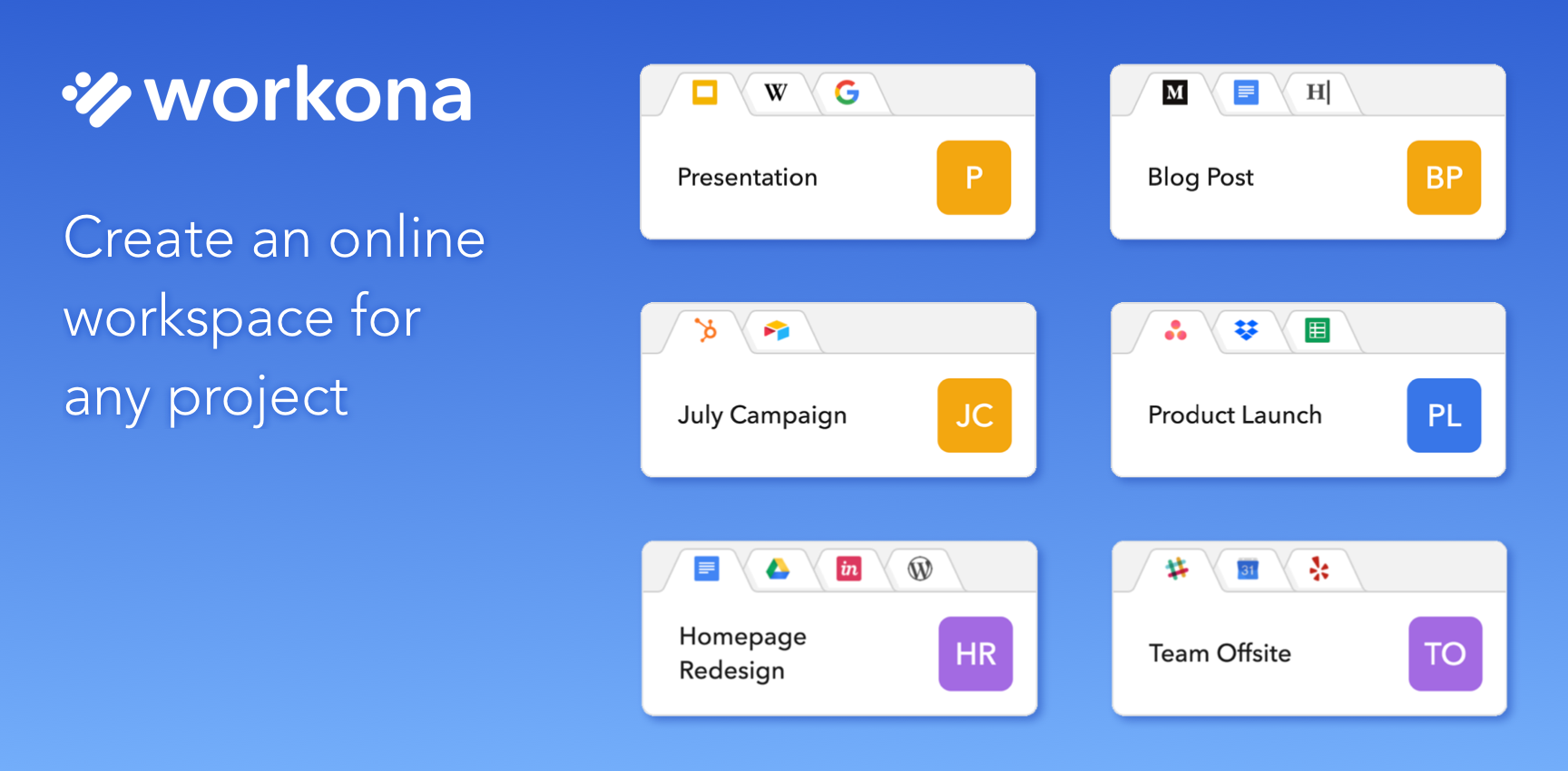 Free online workspace for projects