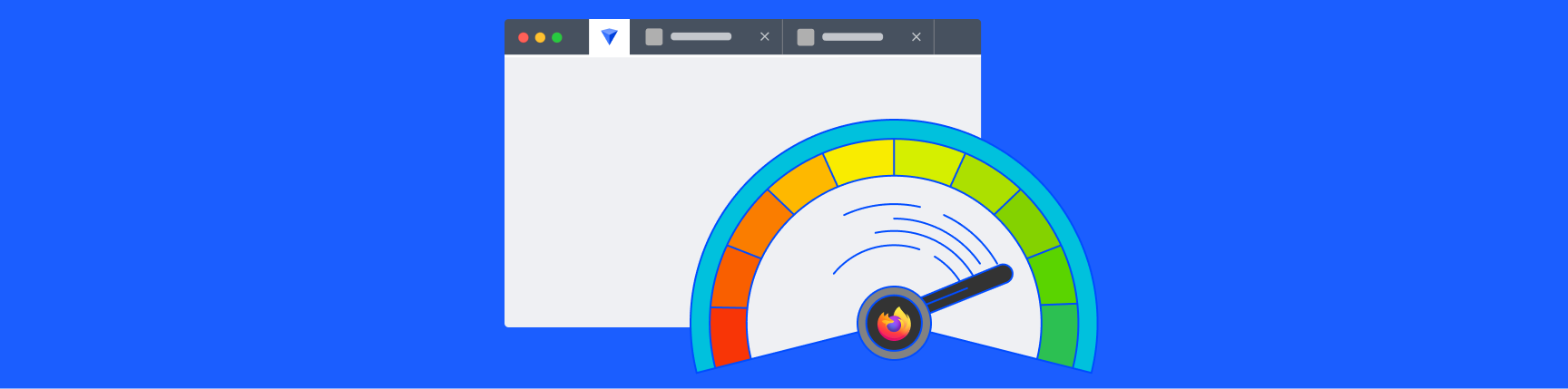 Firefox logo inside a meter showing memory usage