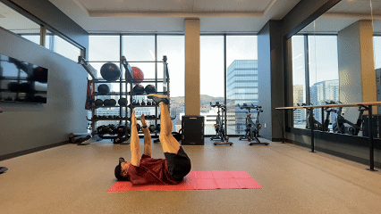 Lying Toe Touches demonstration