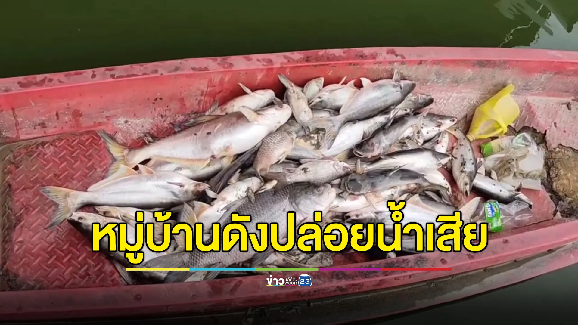 เจ้าของบ่อปลาร้อง หมู่บ้านดังปล่อนน้ำเสีย เสียหาย 3 ล.