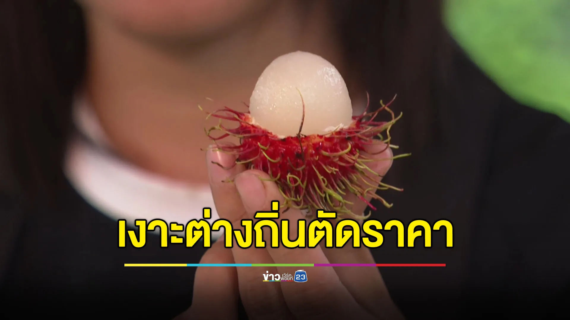 แม่ค้าบ่นอุบ เงาะต่างถิ่นสวมชื่อ ‘เงาะแม่แตง’ ขาดตัดราคาครึ่งๆ