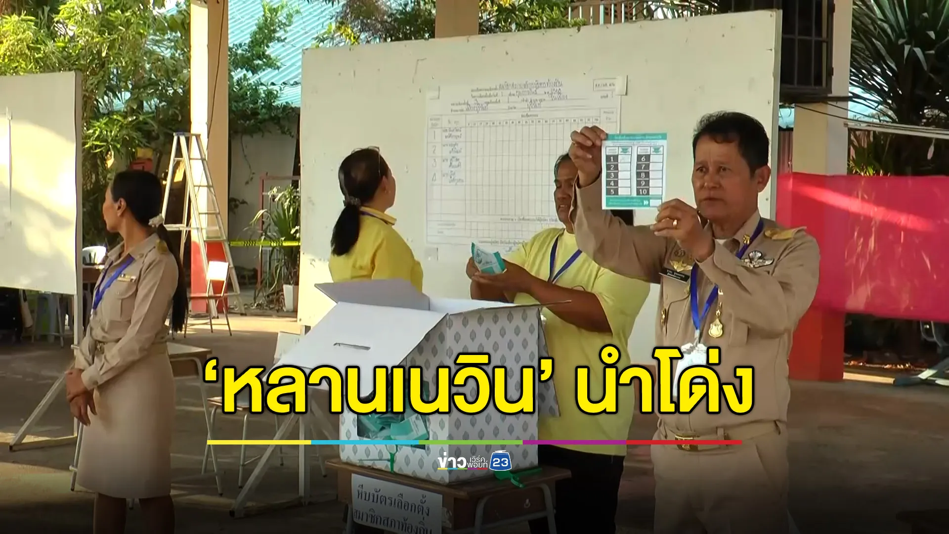 ‘หลานเนวิน’ นำโด่ง ทิ้ง ‘การุณ ใสงาม’ ไม่เห็นฝุ่น