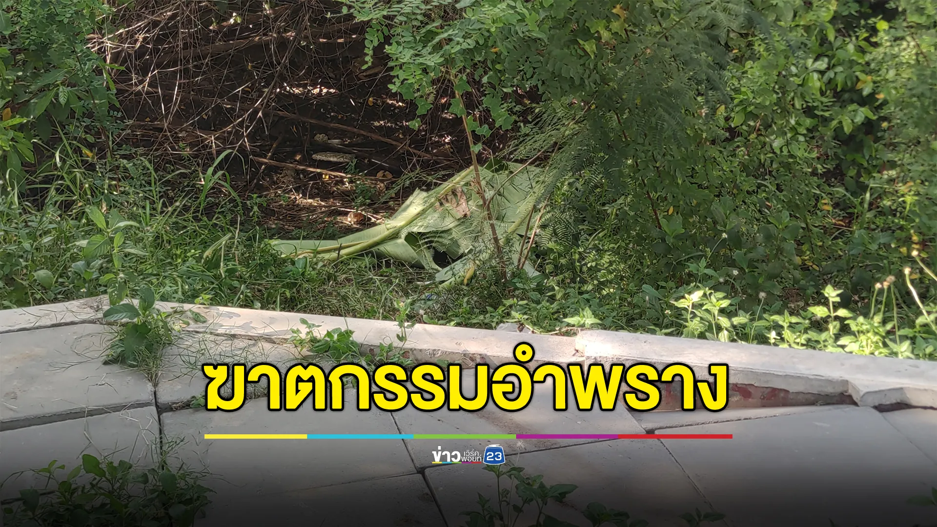 พบศพชายปริศนาถูกฆาตกรรมอำพรางด้วยใบตอง 