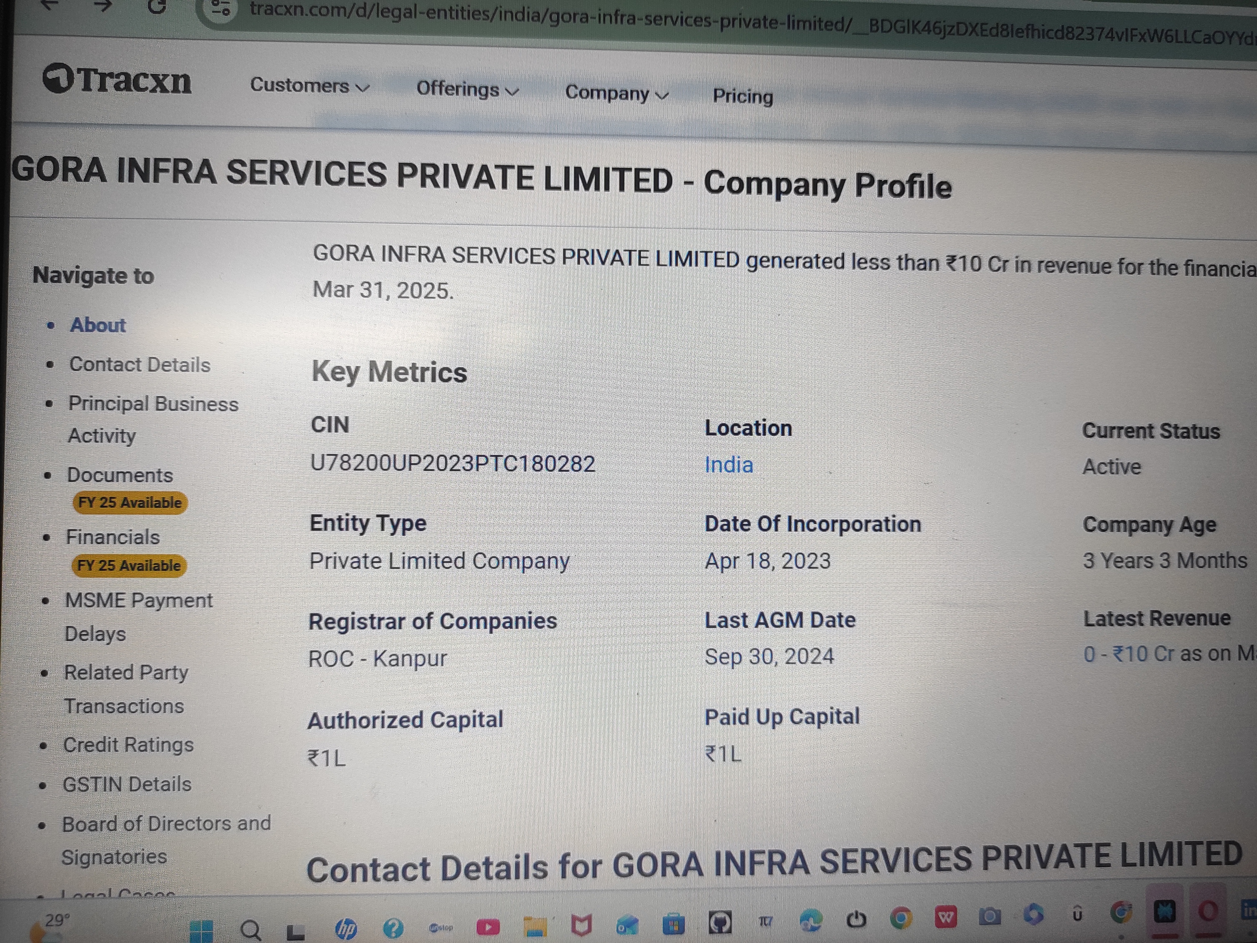 Gorainfra services pvt LTD  cover