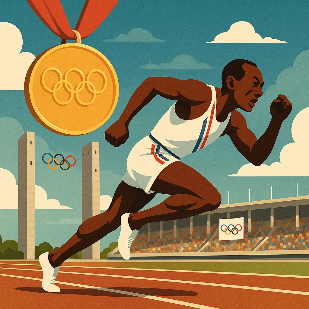 Jesse Owens Triumphs at Berlin Olympics