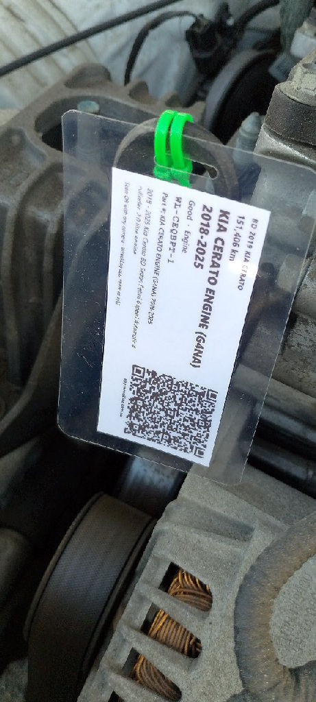 KIA CERATO ENGINE (G4NA) 2018-2025