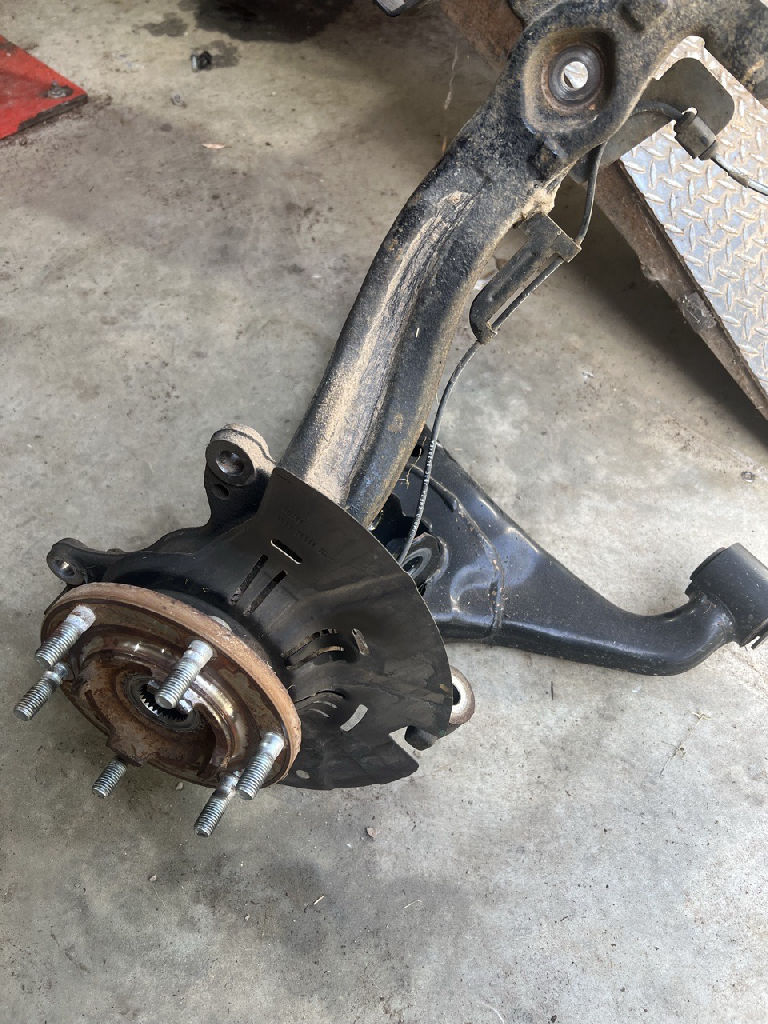 KNUCKLE - STUB AXLE with bearing and lower control arm RIGHT RHF photo 2