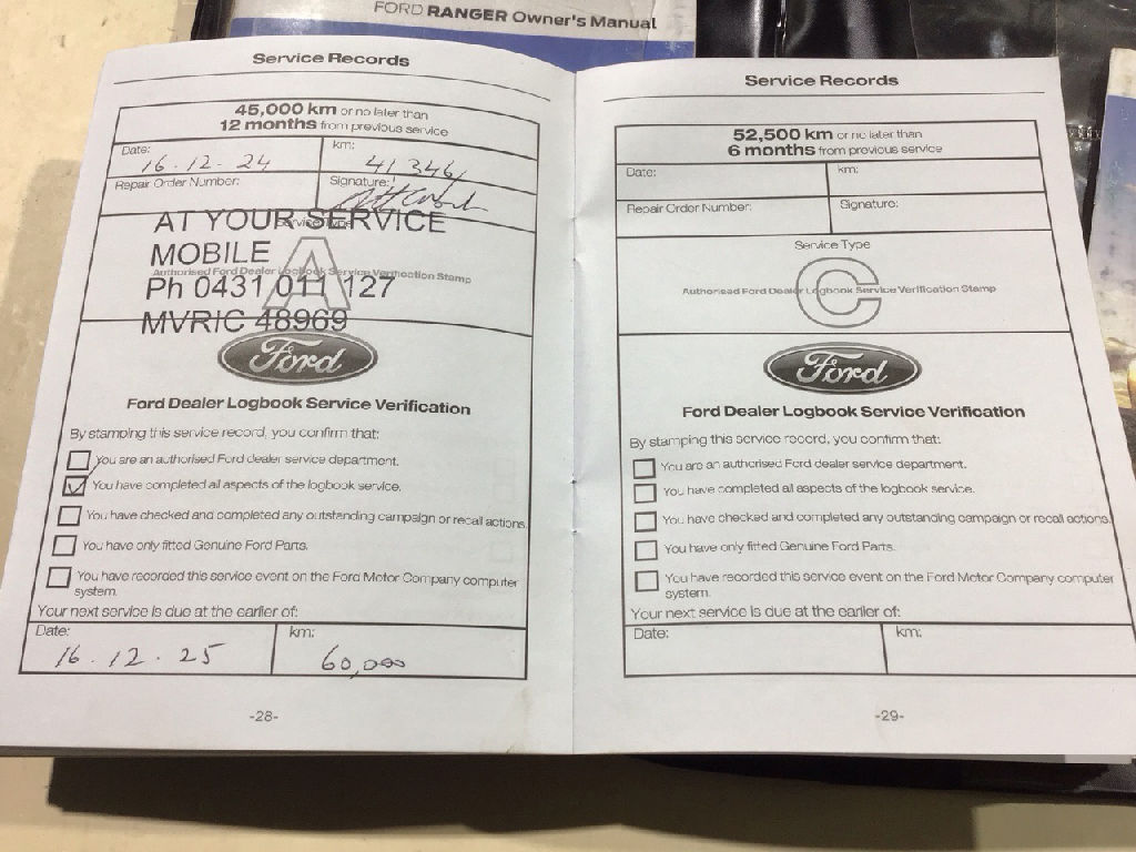 Owners Manual and Service Book PX photo 5