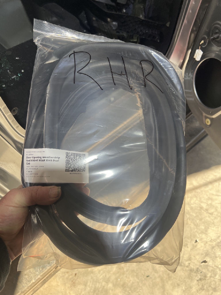 Door Opening Weatherstrip Seal RIGHT REAR RHR Dual Cab