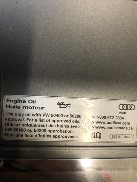 Oil change on a 2017 Audi s3-6c42 #8-
