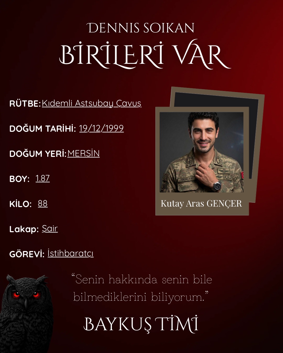 Kutay Aras Gençer - BİRİLERİ VAR (+18) karakter görseli