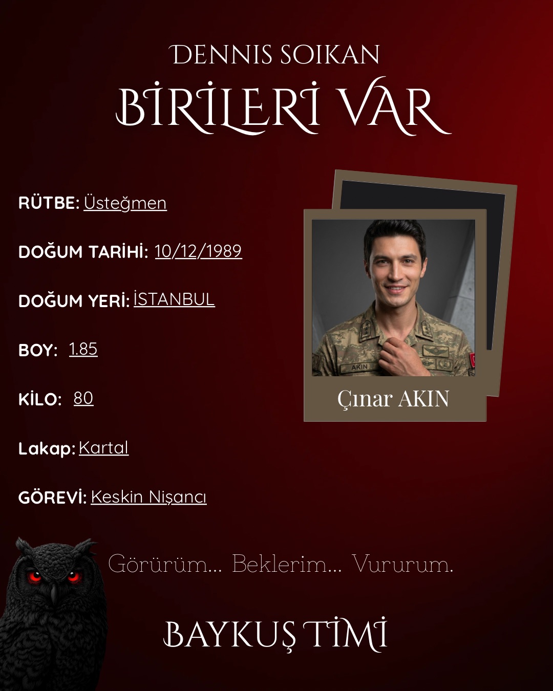 Çınar Akın - BİRİLERİ VAR (+18) karakter görseli