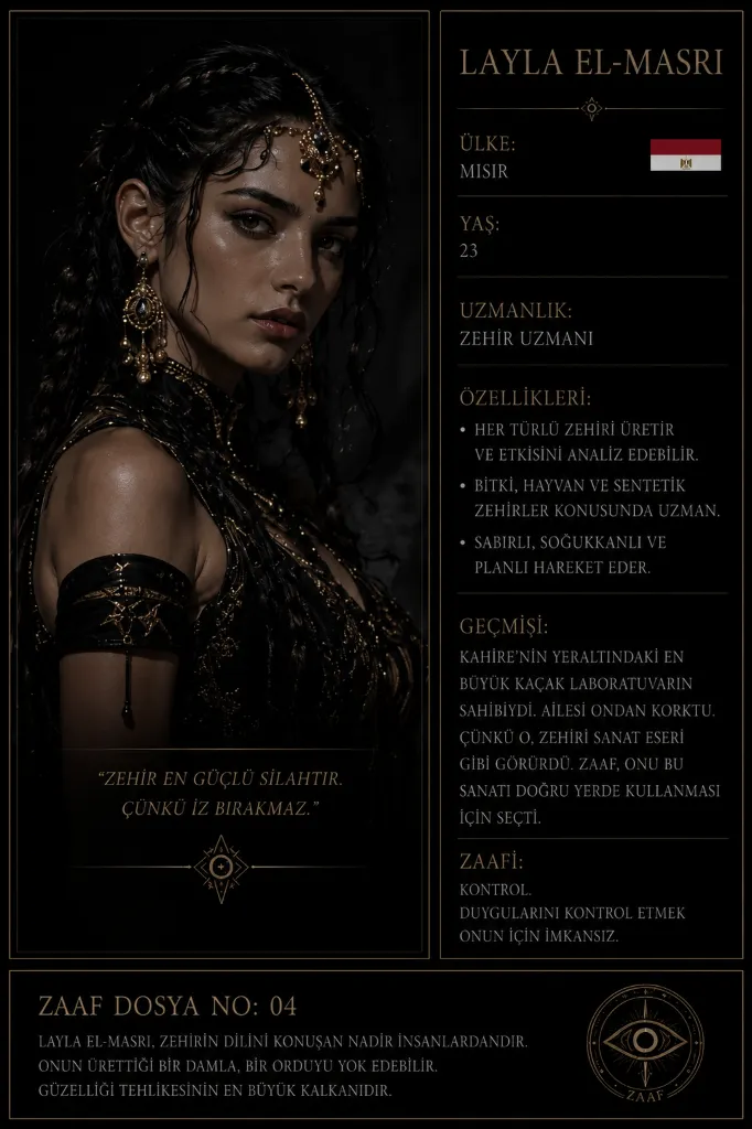Layla El-Masri - ZAAF karakter görseli