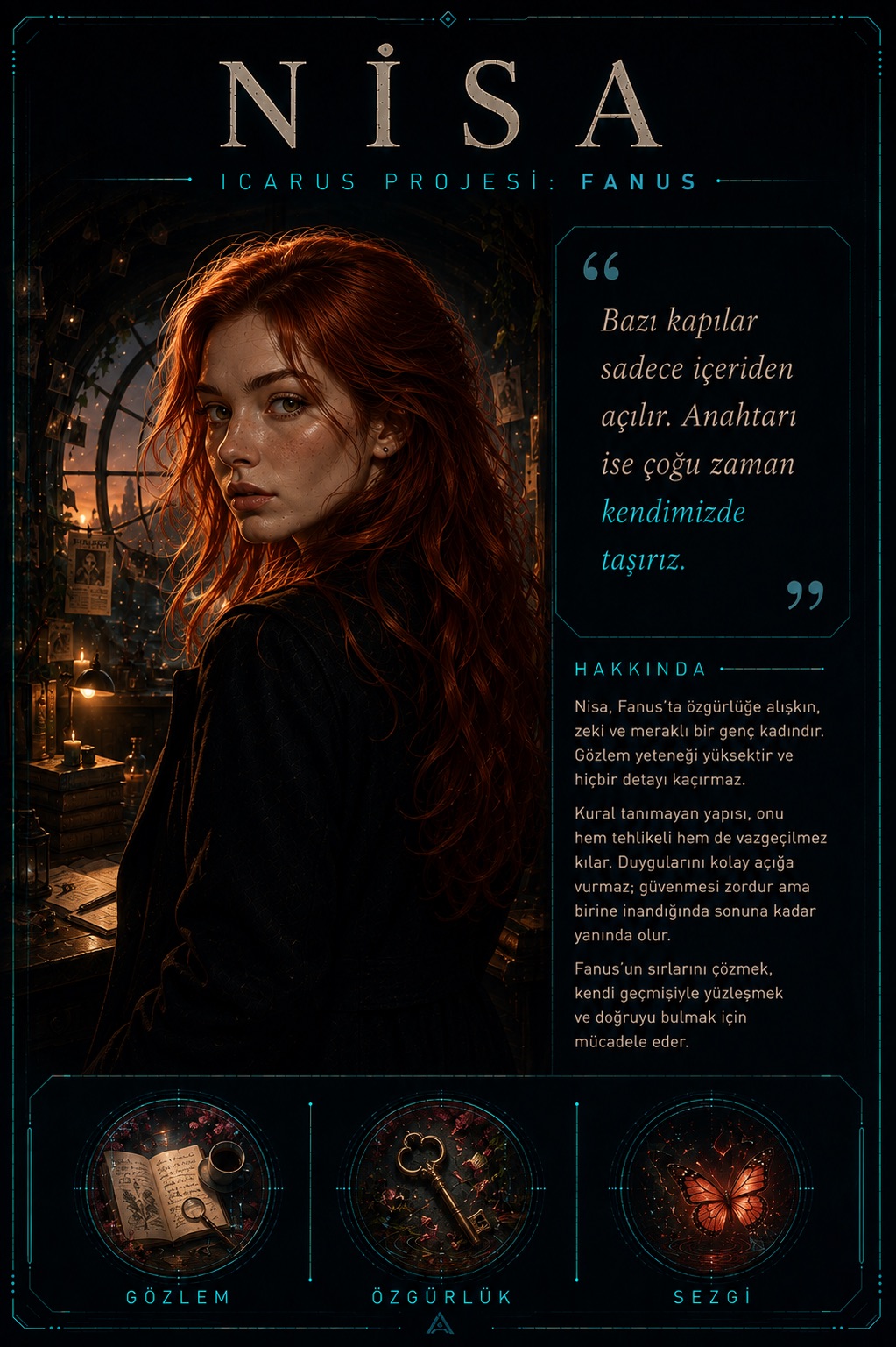 Nisa - İCARUS PROJESİ 1: FANUS karakter görseli