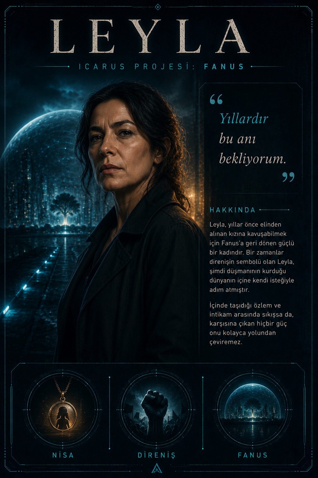 Leyla - İCARUS PROJESİ 1: FANUS karakter görseli
