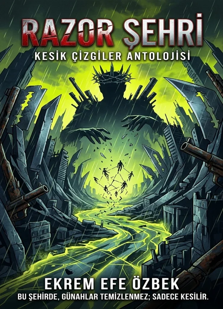 RAZOR ŞEHRİ: Kesik Çizgiler Antolojisi – WritePad Yazarı kitap kapağı