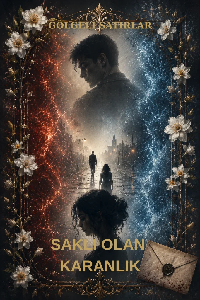 Saklı Olan Karanlık – gölgeli satırlar kitap kapağı