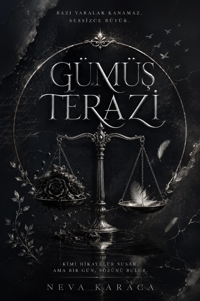 Gümüş Terazi – Sessizligi.Yazan R.B kitap kapağı