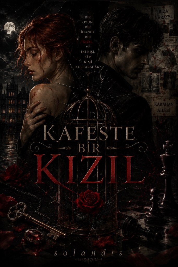 Kafeste Bir Kızıl – Solandis kitap kapağı