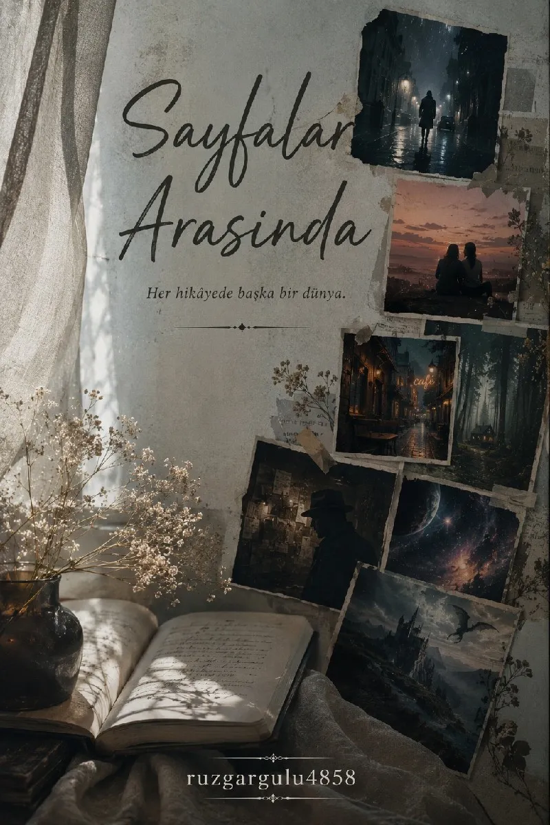 SAYFALAR ARASINDA – ruzgargulu kitap kapağı