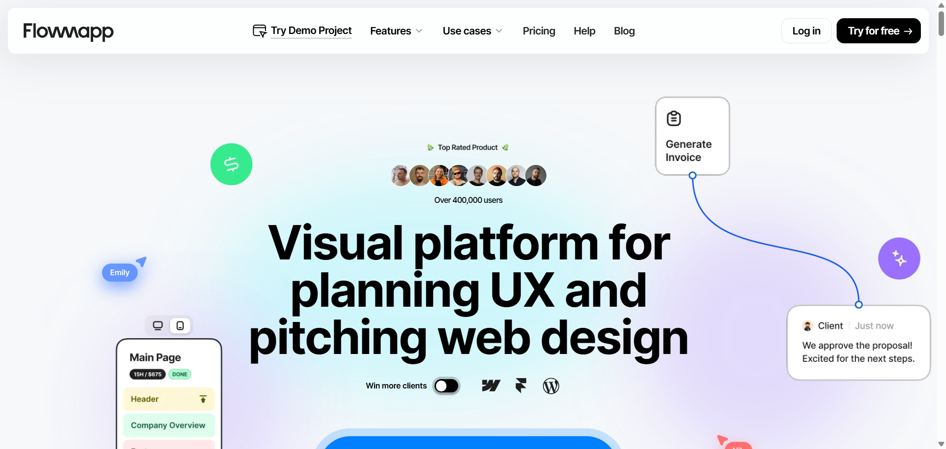 Flowmapp landing page