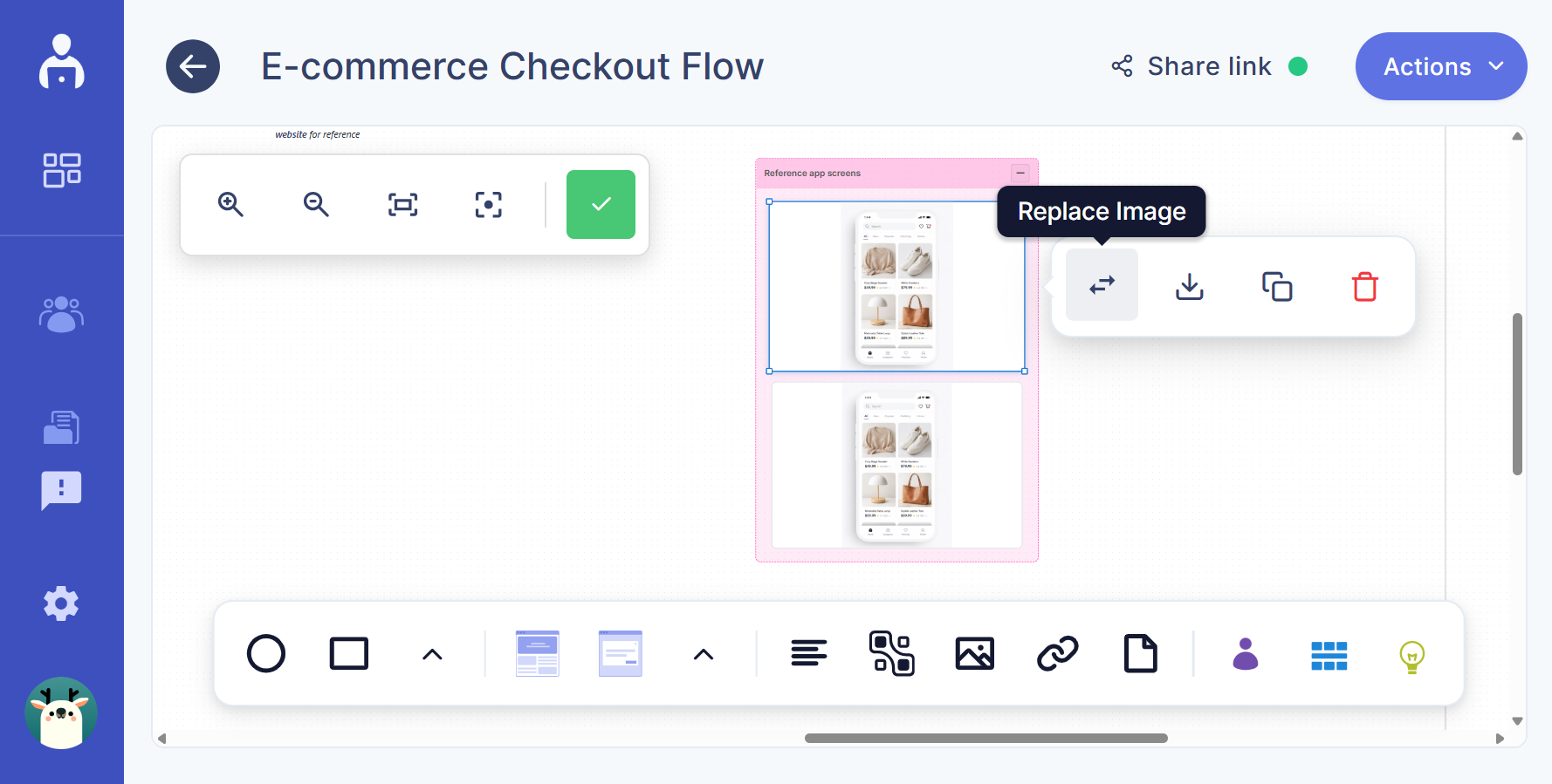 Image node on the canvas
