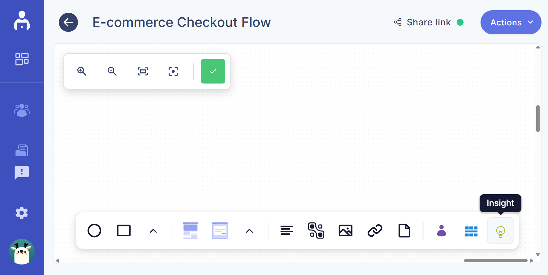 Insight icon in the toolbar