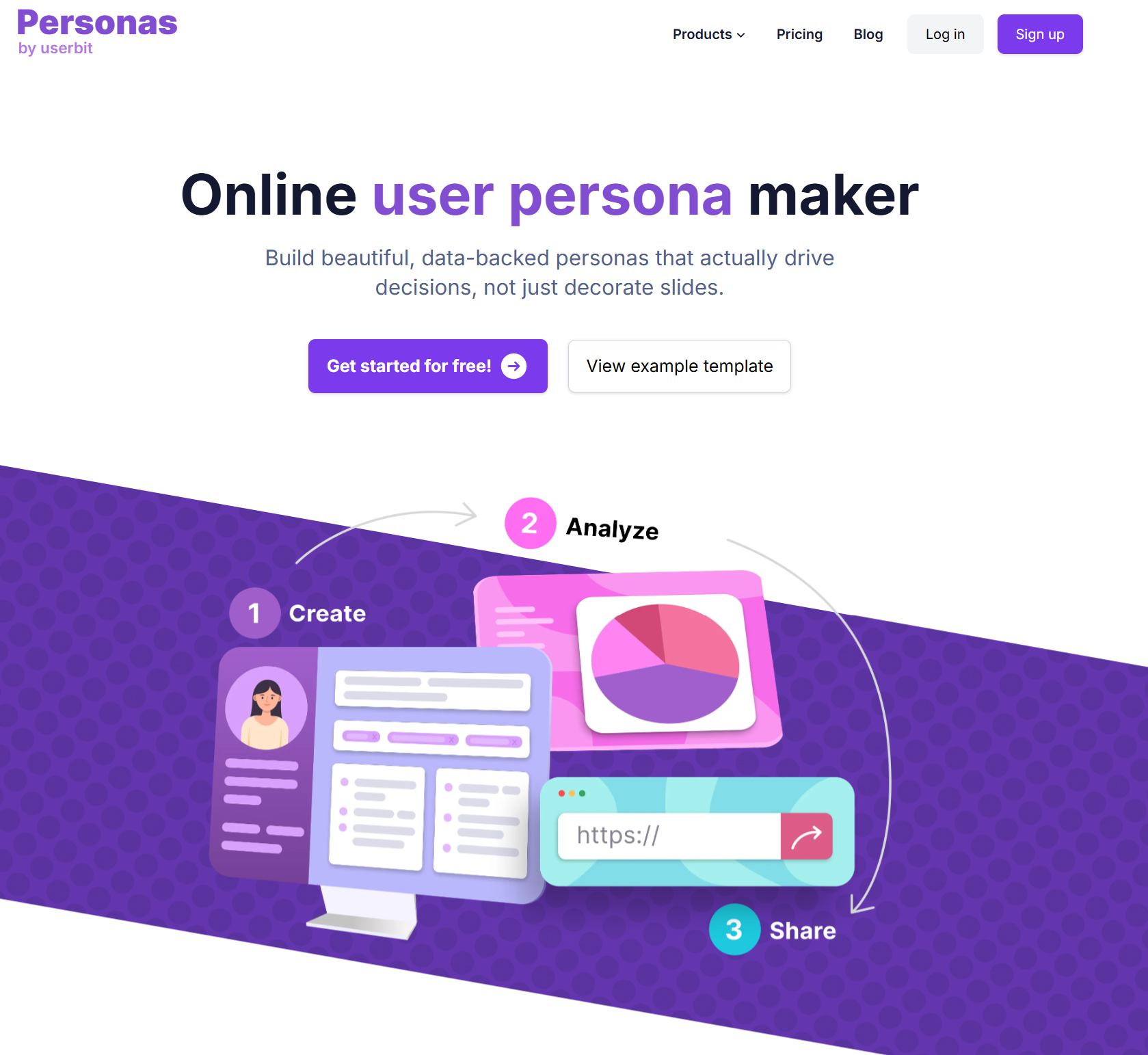 Online user persona maker by UserBit