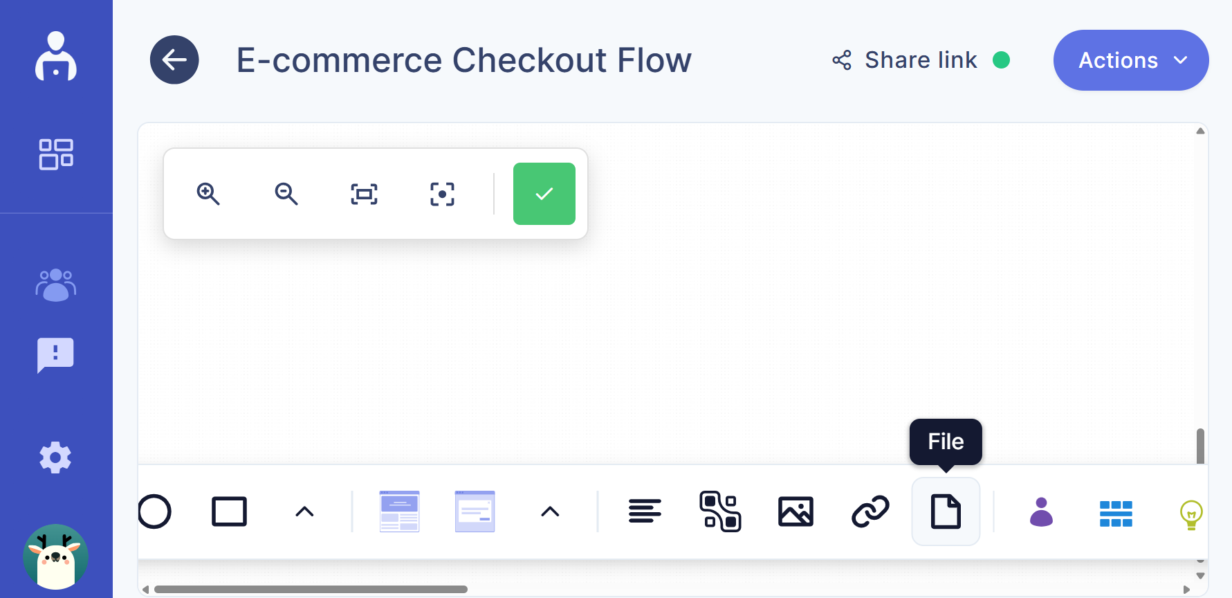 File icon in the toolbar